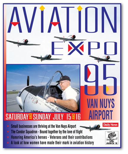 Aviation expo Van Nusy airport cover design by Peter Holenstein