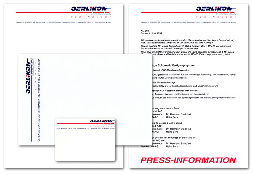 Oerlikon Gear Technology stationery