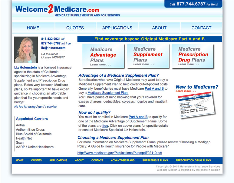 website welcome2medicare.com